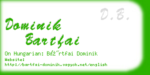 dominik bartfai business card